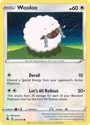 SWSH08: Fusion Strike Wooloo (221) #221
