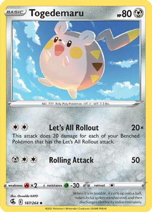 SWSH08: Fusion Strike Togedemaru #187