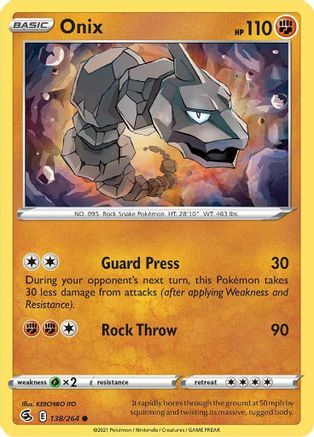 SWSH08: Fusion Strike Onix #138