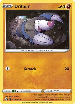 SWSH08: Fusion Strike Drilbur #147