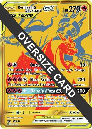 Reshiram & Charizard GX - SM247 - Jumbo Cards - Pokemon