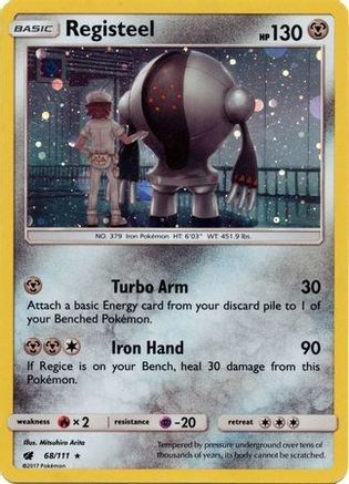 Registeel - 68/111 (Cosmos Holo) 68 SM Black Star Promos Pokémon card