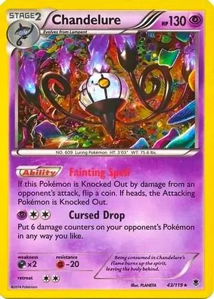 Blister Exclusives Chandelure - 43/119 (Cosmos Holo) #043