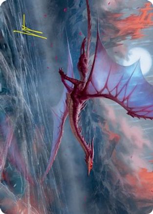 Manaform Hellkite Art Card (Gold-Stamped Signature)