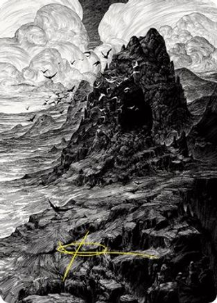 Mountain Art Card (Gold-Stamped Signature)