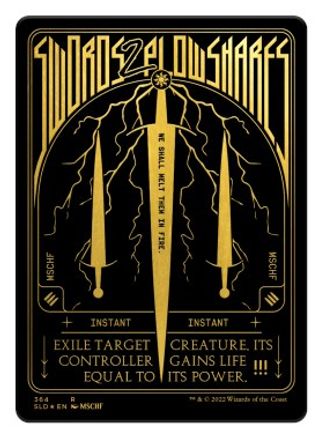 Swords to Plowshares (Foil Etched) (Gold)