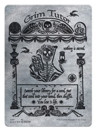 Grim Tutor (Silver Laminate)
