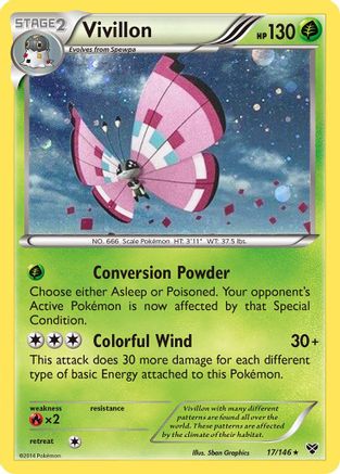 Blister Exclusives Vivillon - 17/146 (Cosmos Holo) #017