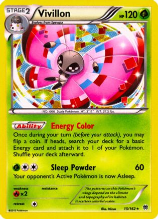 Miscellaneous Cards & Products Vivillon - 15/162 (Cosmos Holo) #015