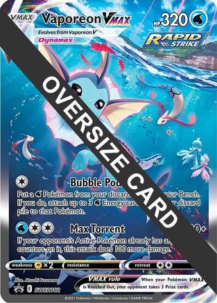 Jumbo Cards Vaporeon VMAX #SWSH182