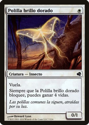 Goldenglow Moth (Spanish) - Polilla brillo dorado - Magic Encyclopedia  2011 (Salvat) - Magic: The Gathering