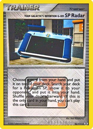 League & Championship Cards Team Galactic's Invention G-109 SP Radar - 96/111 (League Promo) #096