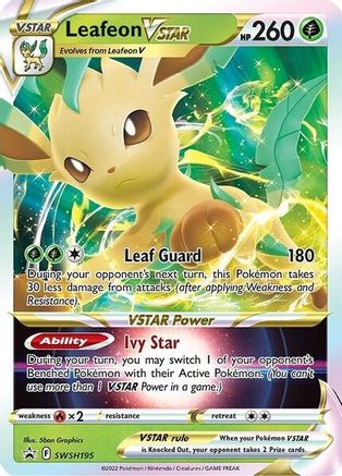 SWSH: Sword & Shield Promo Cards Leafeon VSTAR #SWSH195