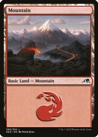 Mountain (289) - Kamigawa: Neon Dynasty - Magic: The Gathering