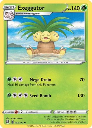 SWSH09: Brilliant Stars Exeggutor #002