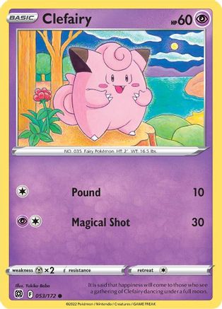 Mewtwo 056/172 Rare Reverse Holo Pokemon Card (SWSH Brilliant Stars)