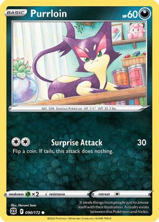SWSH09: Brilliant Stars Purrloin #090