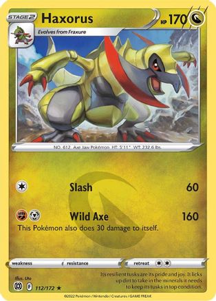 SWSH09: Brilliant Stars Haxorus #112