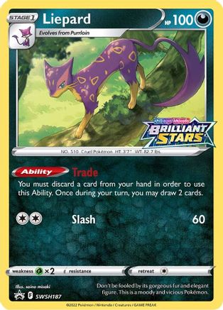 SWSH: Sword & Shield Promo Cards Liepard #SWSH187