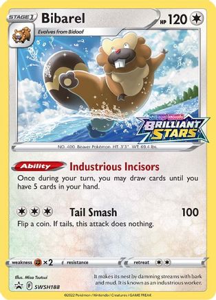 SWSH: Sword & Shield Promo Cards Bibarel #SWSH188