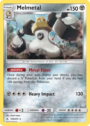 Blister Exclusives Melmetal - 129/214 (Cosmos Holo) #129