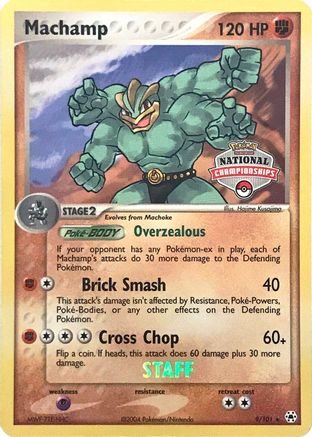 League & Championship Cards Machamp - 9/101 (National Championships) [Staff] #009