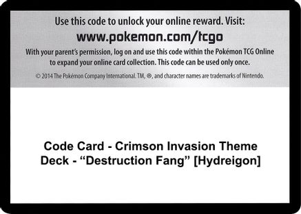 Sent Via Message 1 Pokemon Theme Deck Codes 