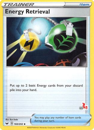Battle Academy 2022 Energy Retrieval - 160/202 (#25 Cinderace Stamped) #160