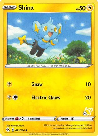 Battle Academy 2022 Shinx - 091/264 (#41 Pikachu Stamped) #091