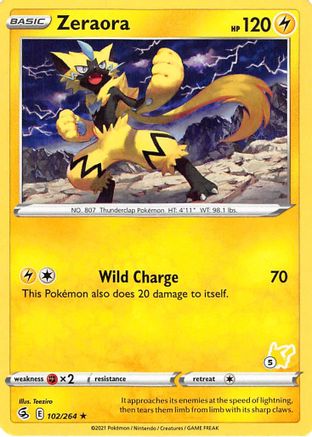 Battle Academy 2022 Zeraora - 102/264 (#5 Pikachu Stamped) #102