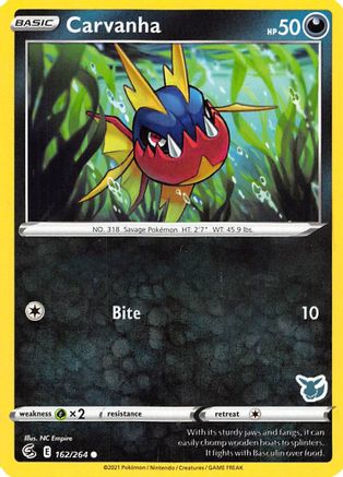 Battle Academy 2022 Carvanha - 162/264 (Eevee Stamped) #162