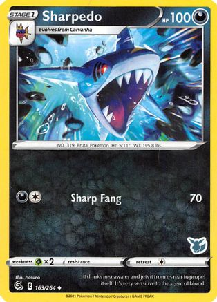 Battle Academy 2022 Sharpedo - 163/264 (Eevee Stamped) #163