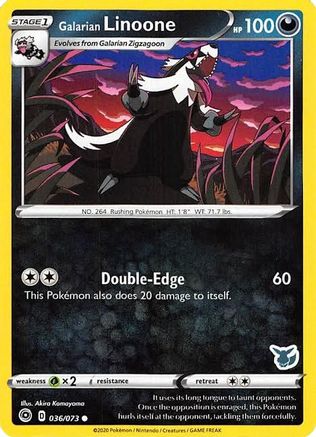 Battle Academy 2022 Galarian Linoone - 036/073 (Eevee Stamped) #036
