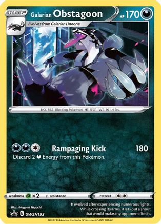 SWSH: Sword & Shield Promo Cards Galarian Obstagoon #SWSH193