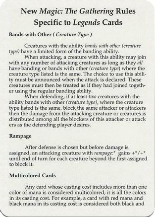 Legends Rules Card
