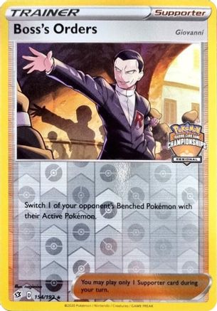 League & Championship Cards Boss's Orders - 154/192 (Regional Championships) #154