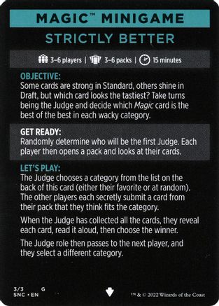 Magic Minigame: Strictly Better