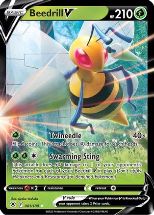 SWSH10: Astral Radiance Beedrill V #001