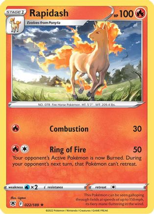 SWSH10: Astral Radiance Rapidash #022
