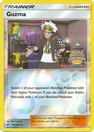 League & Championship Cards Guzma - 115/147 (Regional Championships) [Staff] #115