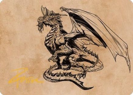 Ancient Silver Dragon Art Card (47/81) (Gold-Stamped Signature)