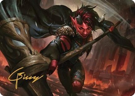 Karlach, Fury of Avernus Art Card (34/81) (Gold-Stamped Signature)