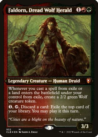 Faldorn, Dread Wolf Herald (Display Commander) - Thick Stock