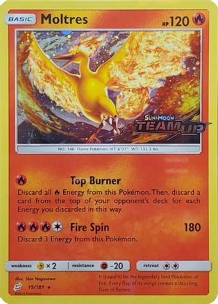 Miscellaneous Cards & Products Moltres - 19/181 (Team Up Stamped) #019