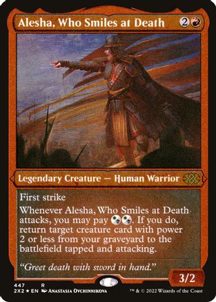 Alesha, Who Smiles at Death (Foil Etched)