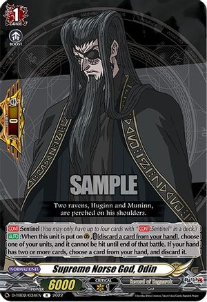 Supreme Norse God, Odin - D-TB02: Record of Ragnarok - Cardfight Vanguard