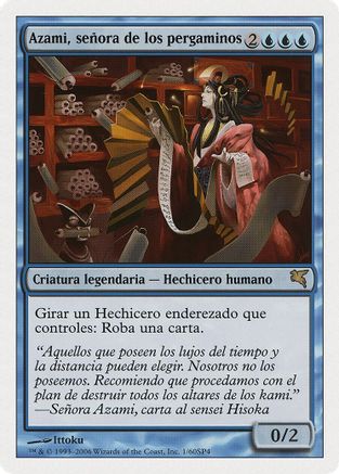Azami, Lady of Scrolls (Spanish) - "Azami, señora de los pergaminos"