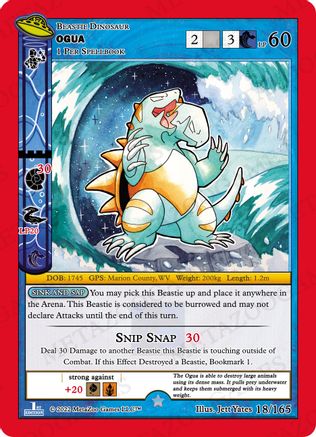 MetaZoo Card MetaZoo UFO 1st Edition Card #18/165 "Ogua" - Full Holo Foil,  Gold Rare, NM/Mint Gold Rare MetaZoo Card