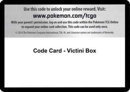 Code Card - Victini Box  Black & White Pokémon card
