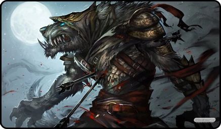 GamerMats Playmat - Werewolf Assassin (Premium White Stitched ...